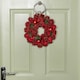 image 4 of 30cm Ruby Pine Hanging Christmas Wreath with Red Pinecones and Berries