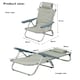 image 9 of Gr8 Garden Grey Folding Beach Deck Chair Portable Sun Bed Lounger 4 Adjustable Position
