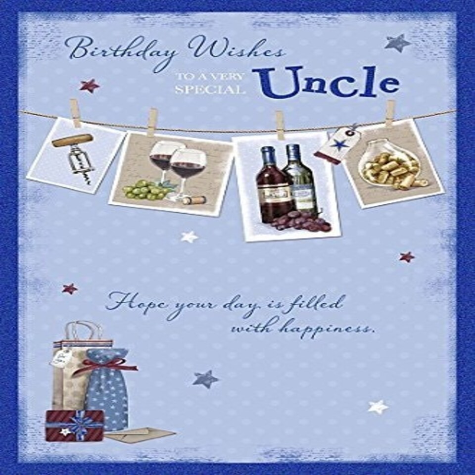 image 1 of Uncle Happy Birthday Nice Verse Quality Greeting Card