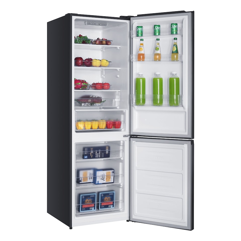 image 1 of HYE 70-30 Freestanding No Frost Fridge Freezer, 400 Litre, 60cm, Silver - RF01FF400S01