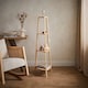 image 2 of ValueLights Hiru Natural Wood 3 Tier Shelf Floor Lamp | Brown