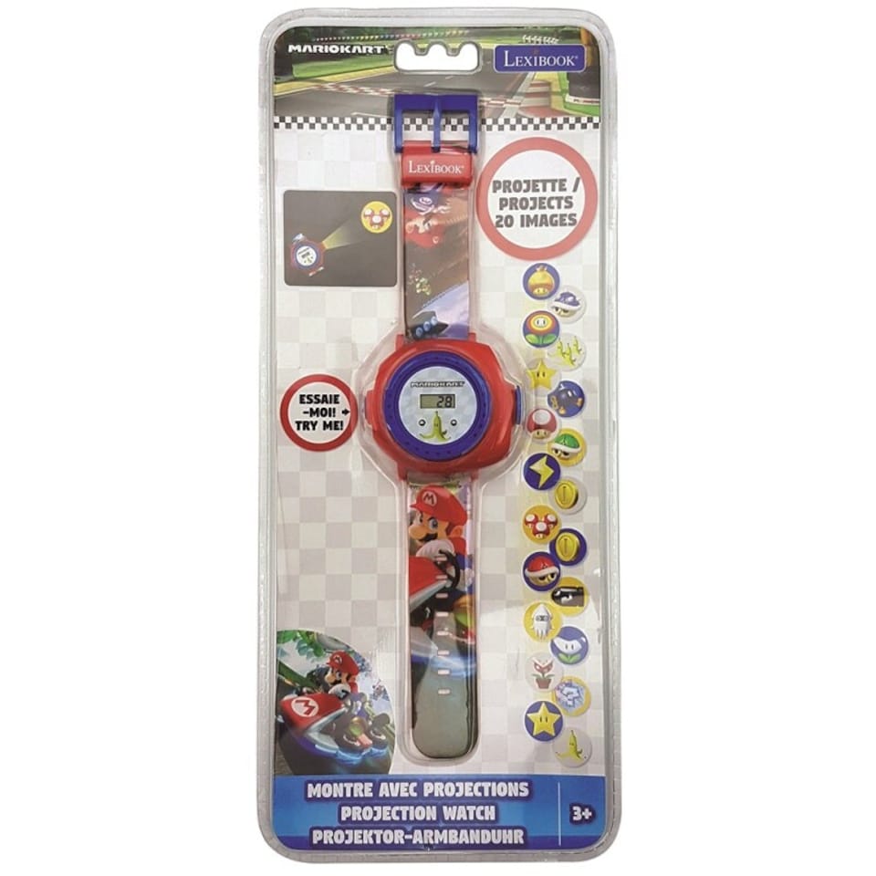 image 1 of Lexibook DMW050NI Super Mario Children's Projection Watch with 20 Images