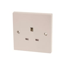 Dencon Unswitched Socket 13a - Multi Colour - 1-Gang