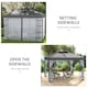 image 6 of Outsunny 3 x 3m Patio Gazebo Canopy Garden Pavilion Tent Shelter with 2 Tier Roof and Mosquito Netting, Steel Frame, Grey