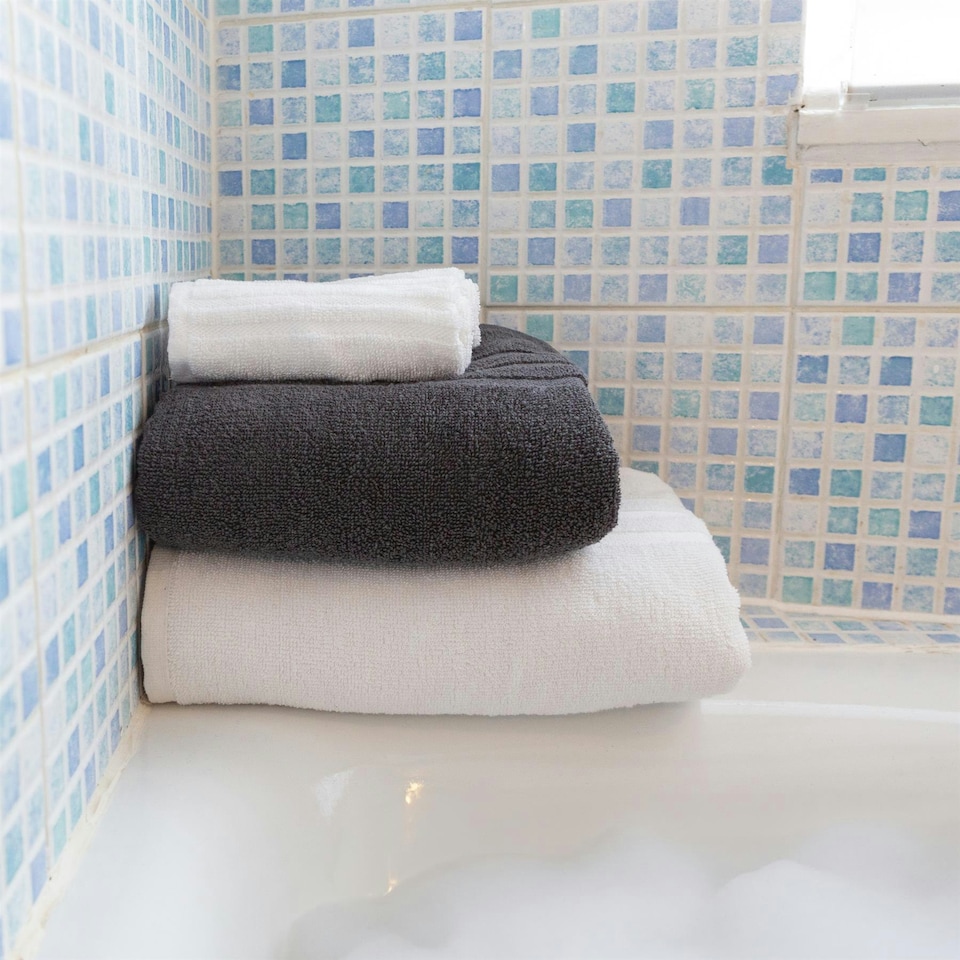 image 1 of Nicola Spring Cotton Bath Sheet - 160cm x 90cm - Charcoal
