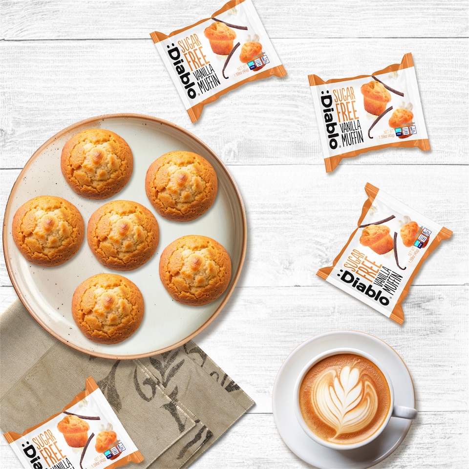 image 1 of Diablo Sugar Free Vanilla Muffin 45g