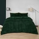 image 1 of OHS Ultra Soft Teddy Fleece Duvet Cover and Pillowcase Bedding Set, Double - Forest Green