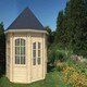 image 3 of Jamaica-Log Cabin, Wooden Garden Room, Timber Summerhouse, Home Office - L389.4 x W389.4 x H345.4 cm Brown