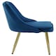 image 4 of Interiors by Premier Luxe Midnight Velvet Dining Chair, Mid-Century Modern Blue Velvet Dining Chairs, Comfortable Dining Chair