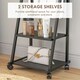 image 4 of HOMCOM Movable Full Length Mirror Adjustable Full Body Mirror with 2 Shelves