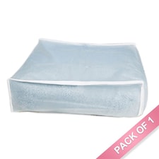 Caraselle Peva Zip Up Underbed Storage Blanket Bag (Approx. 60 x 50 x 20cm - 24" x 20" x 8”) Clear