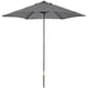 image 1 of Outsunny 2m Parasol Patio Umbrella, Outdoor Sun Shade with 6 Ribs Dark Grey