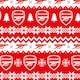 image 3 of Arsenal FC Christmas 2 Sheets & 2 Tags Gift Wrap