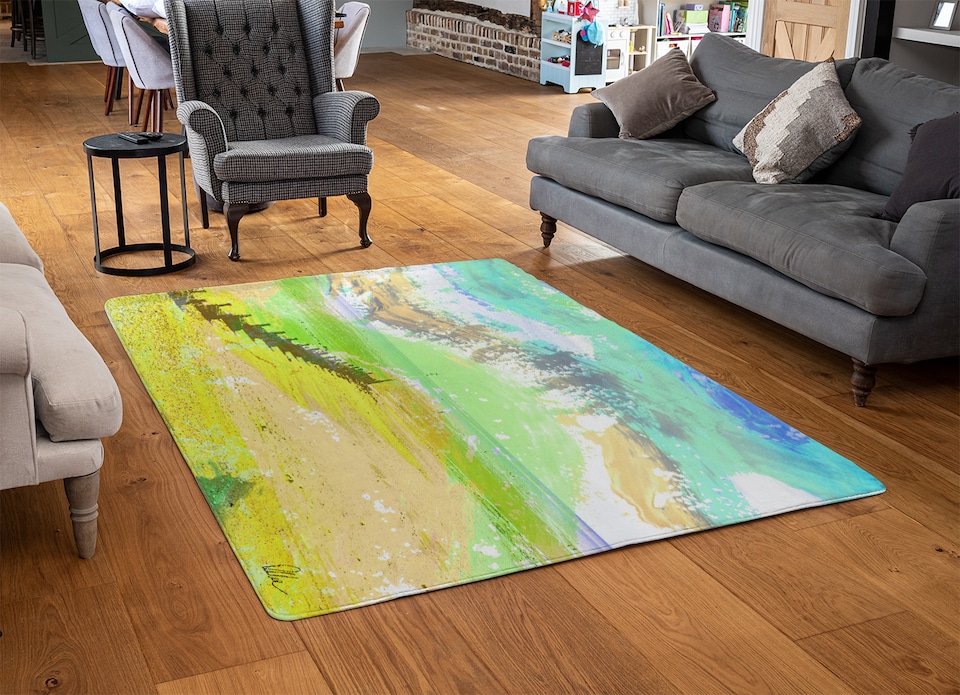 image 1 of Yellow Beach Rug | Multi