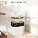 image 6 of HOMCOM 15L Sensor Bin, Automatic Touchless Kitchen Bin with Dual-Mode Opening, Easy Clean, Battery Operated for Home Office, Bedroom, Bathroom, White | White | White