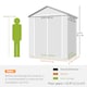 image 9 of Outsunny Garden Shed 6'x4.5' Plastic Tool Storage House w/ Lockable Double Doors | Grey