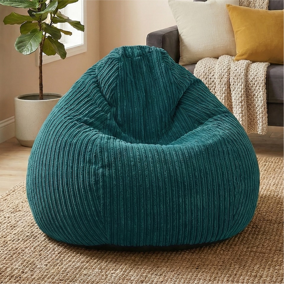 image 1 of rucomfy Jumbo Cord Slouchbag - Indoor Classic Bean Bag for Adults