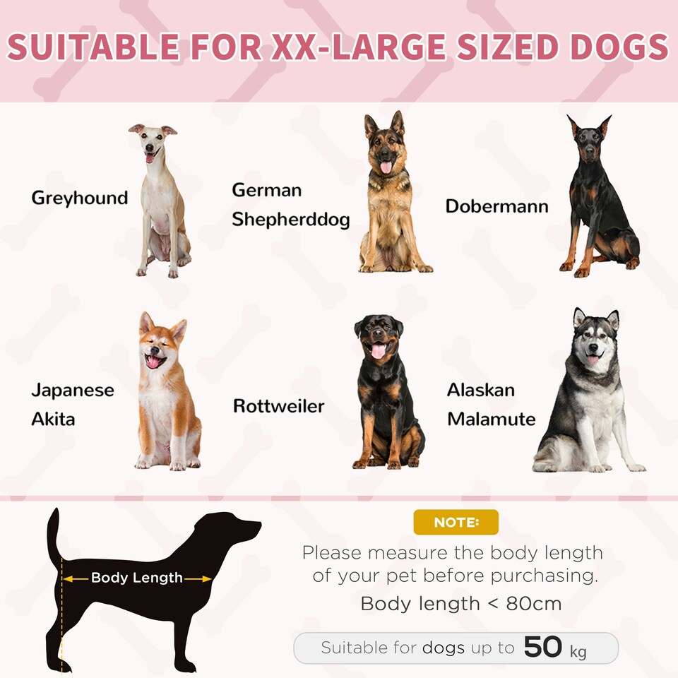 image 1 of PawHut Elevated Dog Bed Cooling Raised Pet Cot for Indoor Outdoor Use, XX Large