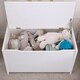 image 3 of Tidlo White Wooden Toy Chest, Large Capacity And Soft Close Lid