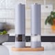 image 2 of Cooks Professional Electric Salt & Pepper Mill Set with Bamboo Base - Grey