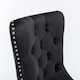 image 8 of Romsey Set of 4 Modern Velvet Dining Chairs with Solid Oak Legs