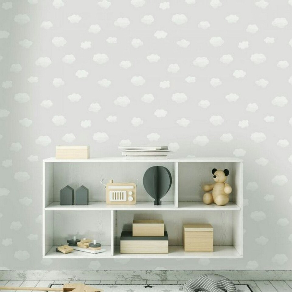 image 1 of Holden Décor Over The Rainbow Wallpaper - Grey/White - One Size Grey