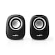 image 1 of Nedis PC Speakers for Computer, Laptop, Tablet, Smartphone, Portable Speaker Set 12W, Wired with USB and 3.5mm Jack, Black and Silver