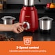 image 3 of GEEPAS 600W 3-in-1 Mixer Grinder | Stainless Steel Jars, Blades | Red