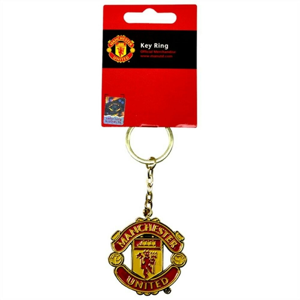 image 1 of Manchester United FC Keyring - Yellow/Red - One Size