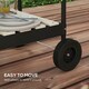 image 8 of Outsunny Charcoal Barbecue BBQ Grill Trolley W/ 5-level Grill Height Ash Catcher
