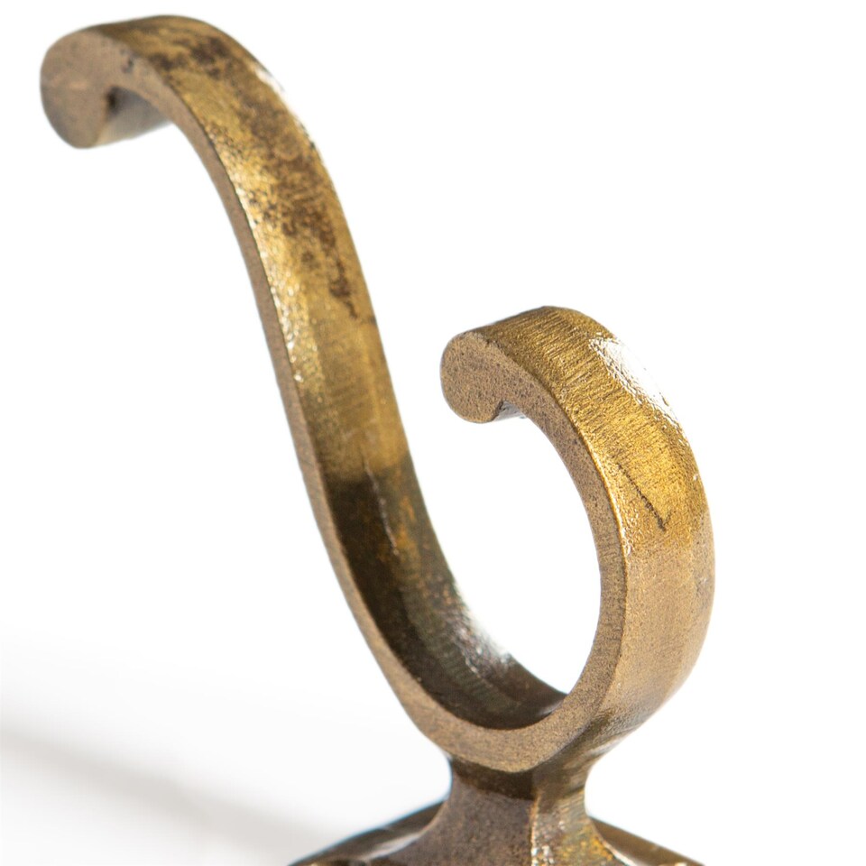 image 1 of Hammer & Tongs Square Back Hat & Coat Hook - W35mm x H80mm - Brass