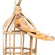 image 2 of Decorative Gold Showfeather Bird With Clip