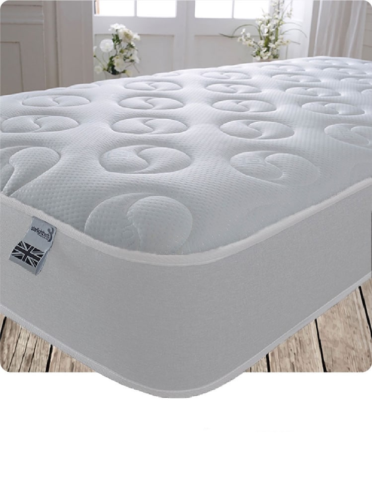image 1 of Ying & Yang Hybrid Mattress - 20cm Deep, Premium Sprung & Memory Foam Support | White | Double