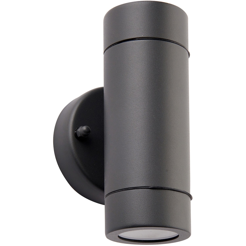 image 1 of 4 PACK Up & Down Twin Outdoor IP44 Wall Light - 2 x 7W GU10 LED - Anthracite