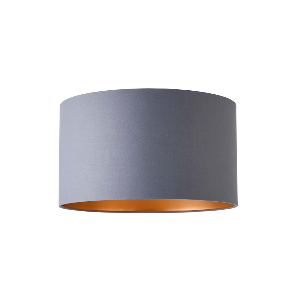 image 1 of ValueLights Reni Large Grey And Copper Ceiling Pendant Shade | Grey