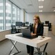 image 8 of Centurion Supports ADONIS Gloss White and Chrome Ergonomic Home Office Luxury Computer Desk White | Silver