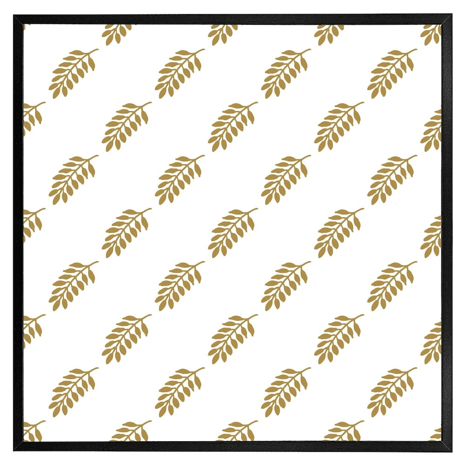 image 1 of Gold leaf pattern (Picture Frame) Grey | L