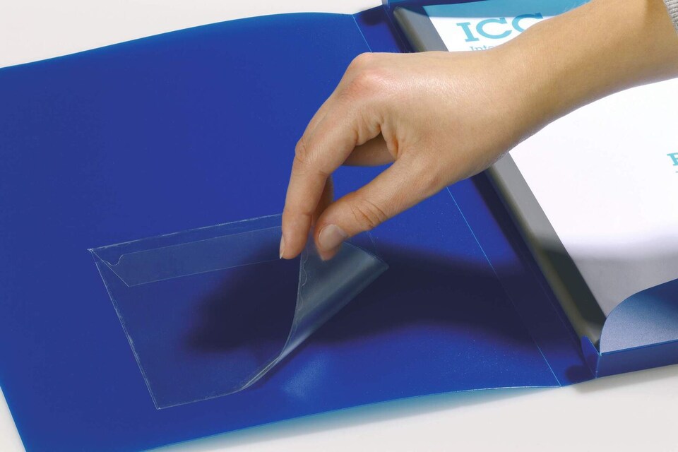 image 1 of Durable POCKETFIX Self-Adhesive Clear CD\DVD Sleeve Pocket | 100 Pack