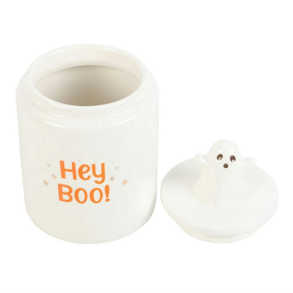 image 1 of Something Different Hey Boo Ghost Jar - White - One Size