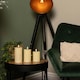 image 3 of Set of 3 Cream Wax Melted Pool Effect Candles with Timer Function and Warm White LEDs