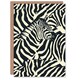image 1 of Animal White Zebra Stripe Pattern Bold Arty Birthday Card