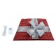 image 4 of Living and Home Square Christmas Tree Collar Skirt Decor with Bow Tie & Lights - Red