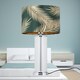 image 7 of Aura - Chrome Table Lamp with Green & Gold Leaf Shade Chrome | Green