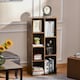 image 2 of HOMCOM 3 Tier Bookshelf, Modern Cube Bookcase with 7 Open Storage Compartments, Freestanding Display Storage Unit for Living Room, Bedroom, Study, Rustic Brown