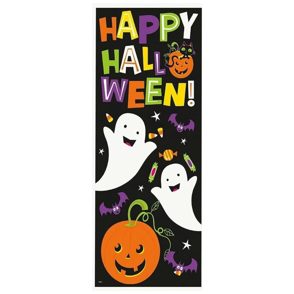 CAT PMPKIN DOOR POSTER 27"X60" -  UNIQUE