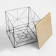 image 4 of OHS Large Square Cube Wired Basket Storage Home Side End Table - Natural