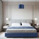 image 7 of Midnight Blue Velvet Lamp Shade with Colourful Peacock Feather Inner | Blue | Midnight Blue | 1