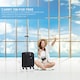 image 2 of Flight Knight Lightweight 4 Wheel 800D Soft Case Quilted Suitcase Cabin Carry On Hand Luggage Ryanair Maximum Priority Carry On Approved Black | Black | Cabin Bag