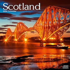 Scotland 2026 Calendar | Square Wall Calendar | Travel Gift | Plastic Free Packaging | by Avonside Publishing