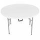 image 3 of Oypla 4ft 1.2m Round Folding Heavy Duty Outdoor Trestle Party Garden Table White